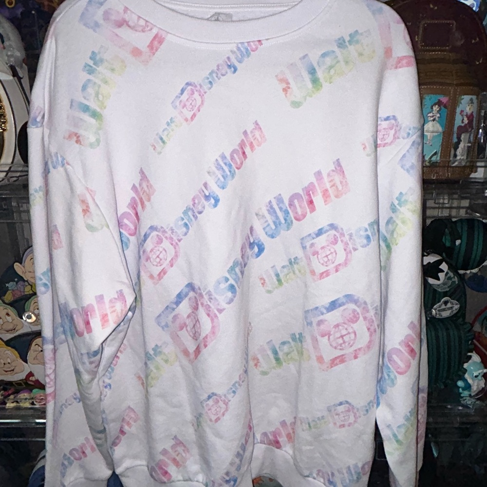 NWT Disney Parks (DisneyWorld) Watercolor Crewneck Sweatshirt- size large